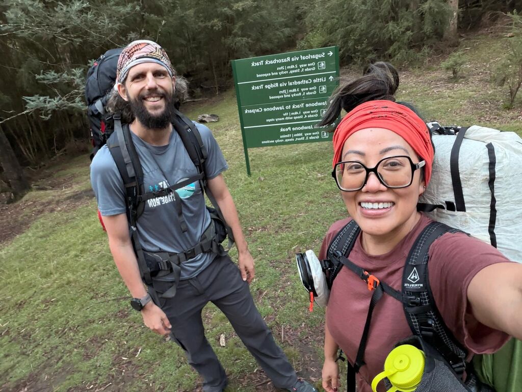 Farmyard campsite in the morning