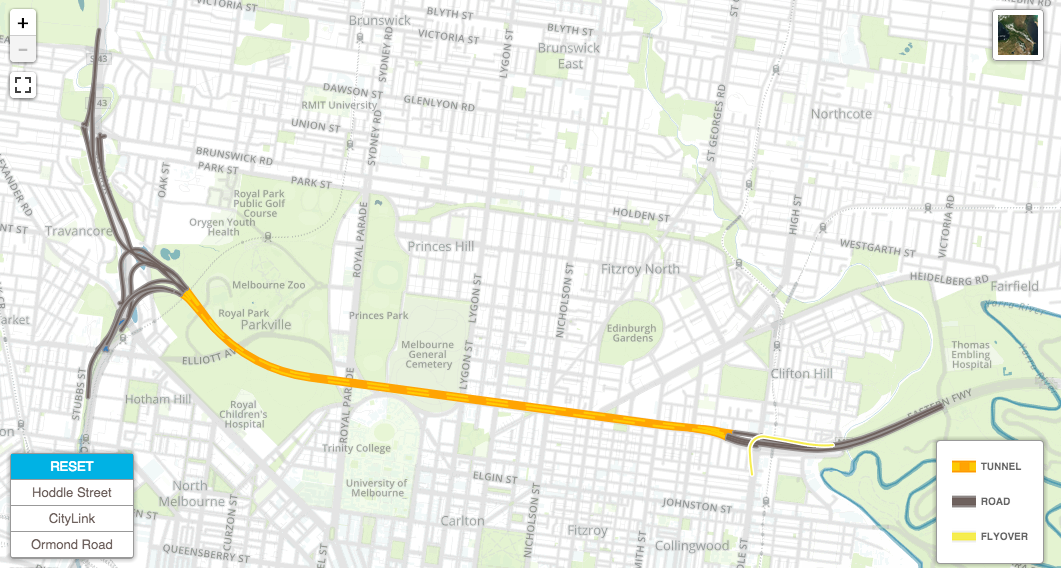 East West Link Map